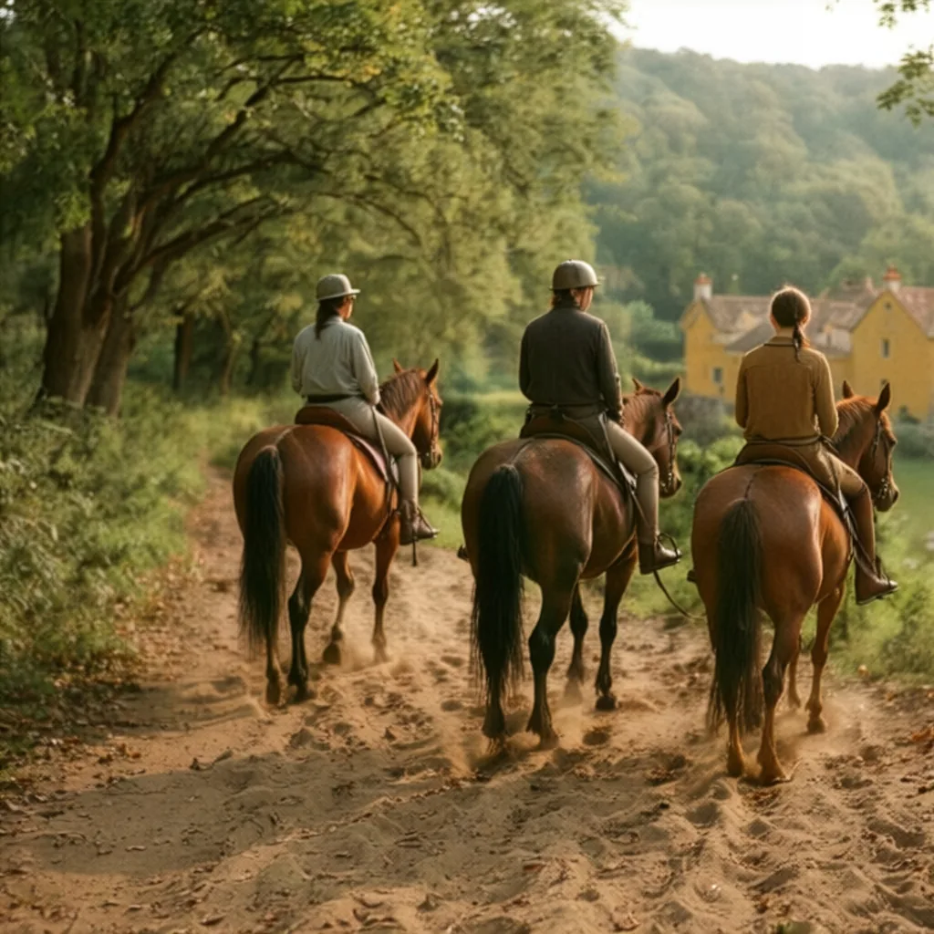 Balade à cheval en Dordogne, autour de Cours-de-Pile