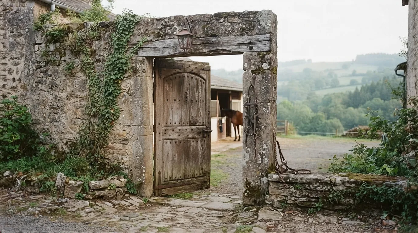 Entrée du Feel'icorn, centre équestre à Cours-de-Pile